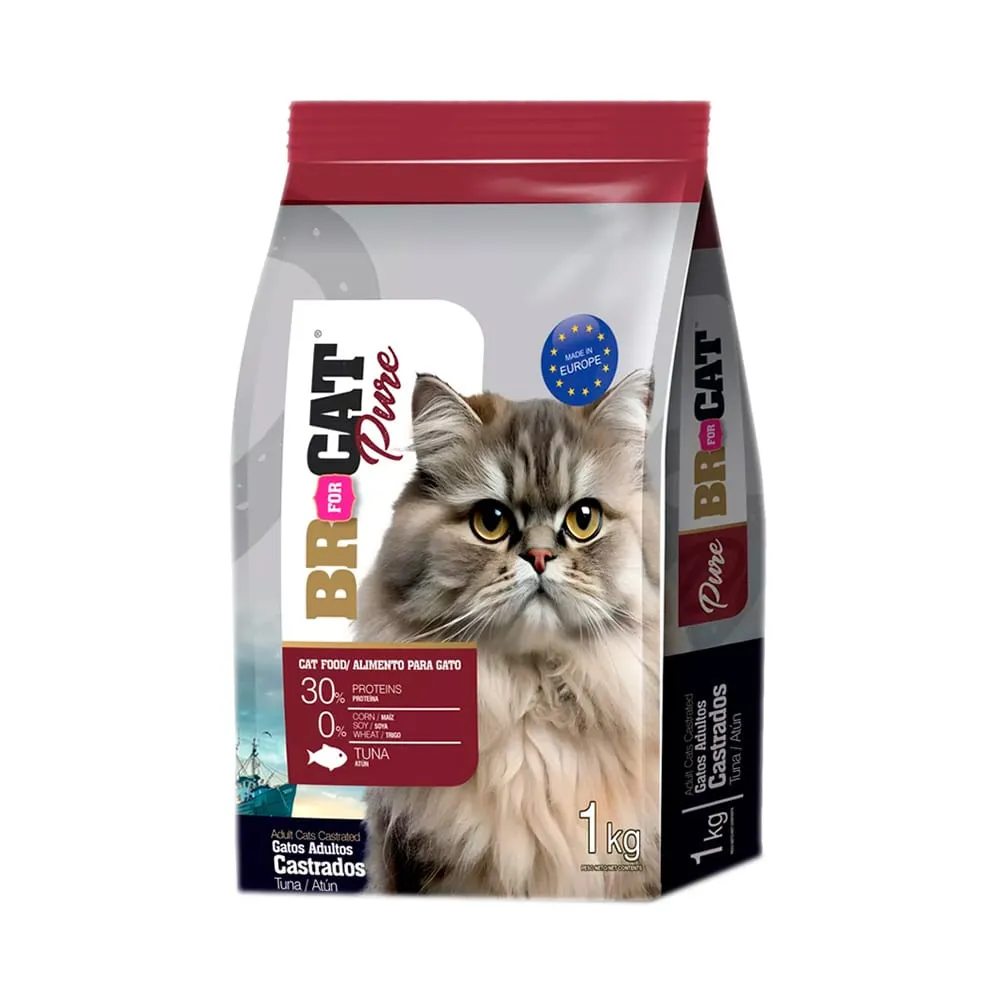 BR FOR CAT PURE ADULTO CASTRADO ATUN (1 KG)