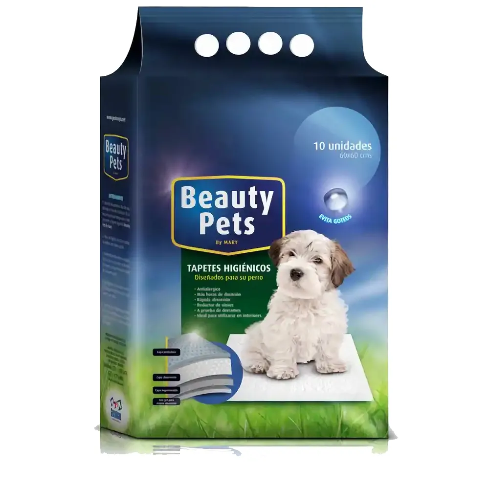 TAPETES HIGIENICOS  BEAUTY PETS (10 UND)