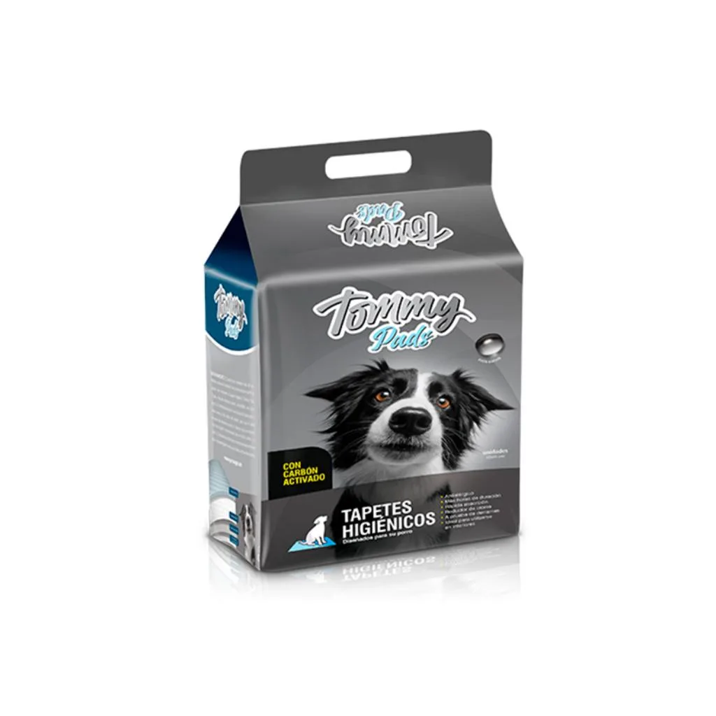 TAPETES HIGIENICOS TOMMY PETS CON CARBON ACTIVADO