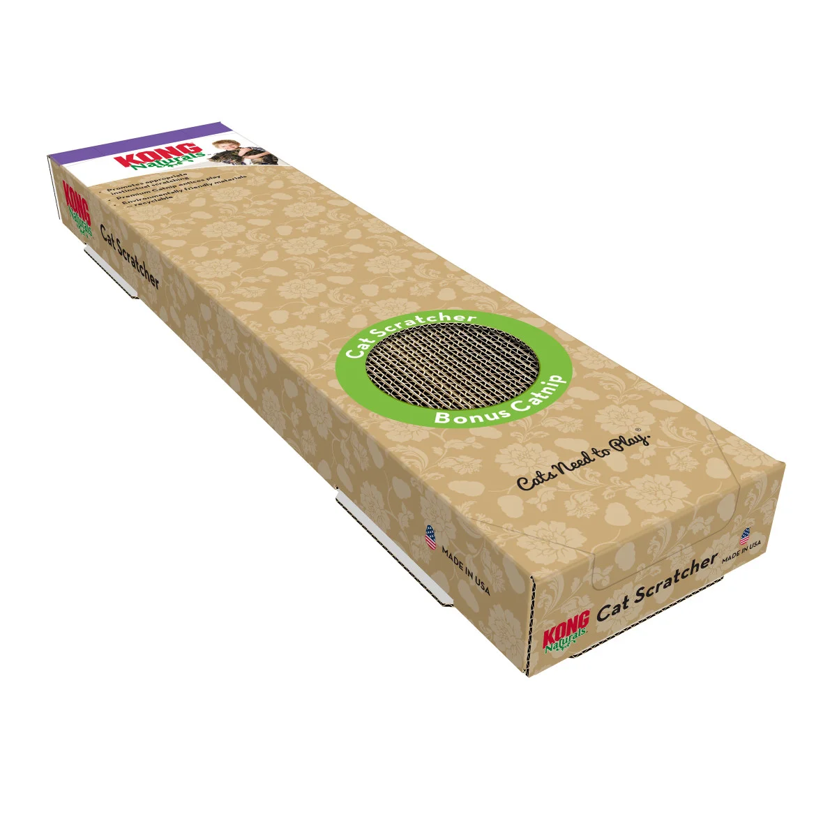 KONG GATO RASCADOR NATURALS SENCILLO