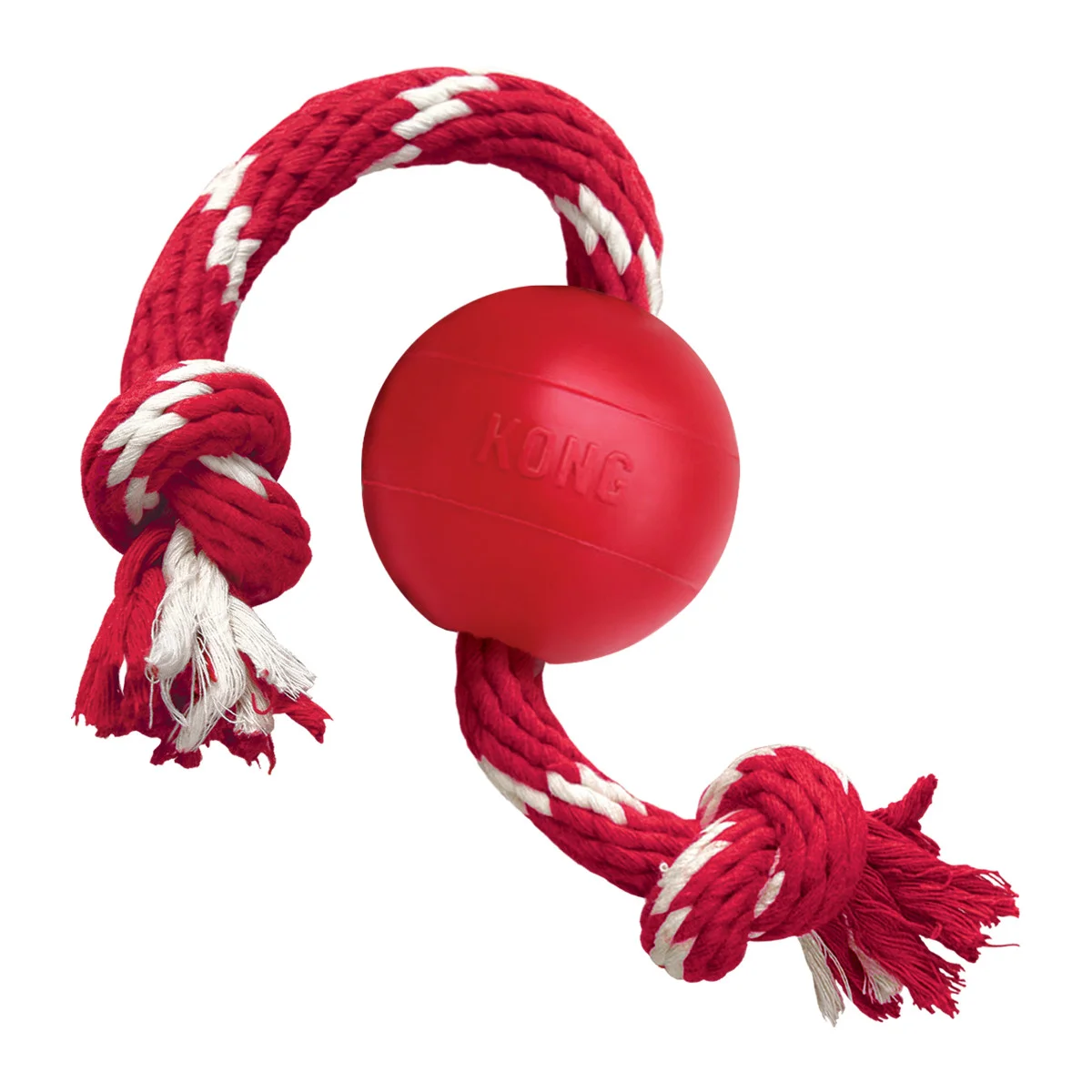 KONG PERRO CAUCHO CLASSIC PELOTA CON LAZO