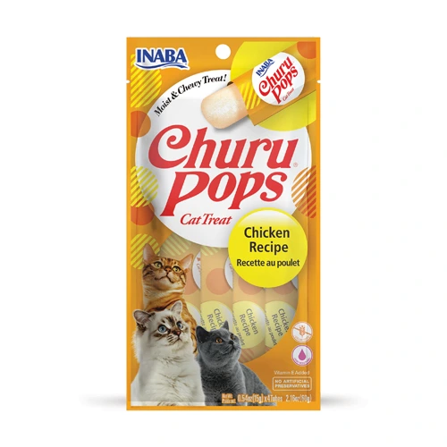 INABA GATO CHURU POPS 4 PIEZAS (Pollo)
