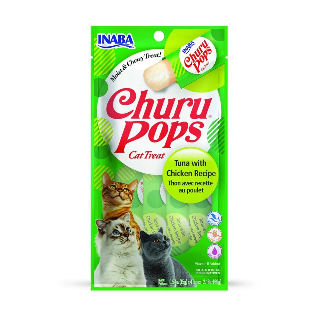 INABA GATO CHURU POPS 4 PIEZAS