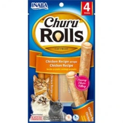 INABA GATO CHURU ROLLS 4 PIEZAS (Pollo)