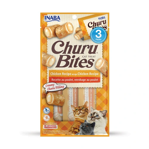 INABA GATO CHURU BITES WRAPS 3 PIEZAS (Pollo)
