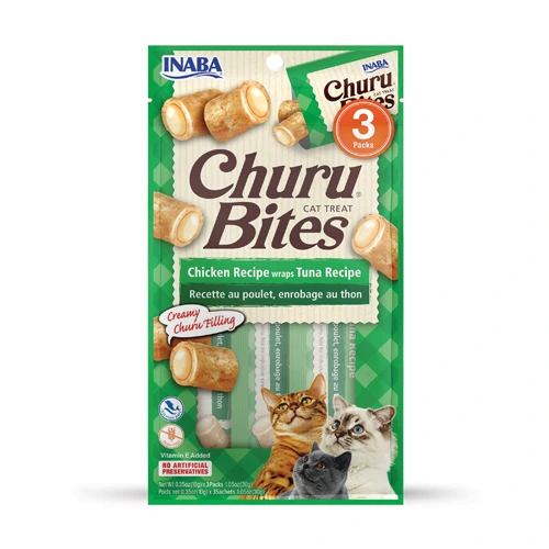 INABA GATO CHURU BITES WRAPS 3 PIEZAS