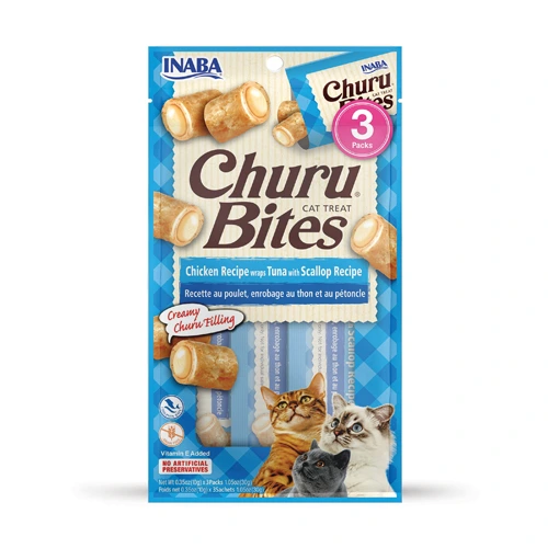 INABA GATO CHURU BITES WRAPS 3 PIEZAS