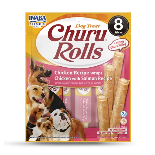 INABA PERRO CHURU ROLLS 8 PIEZAS
