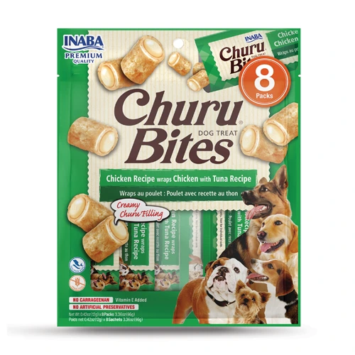 INABA PERRO CHURU BITES WRAPS 8 PIEZAS