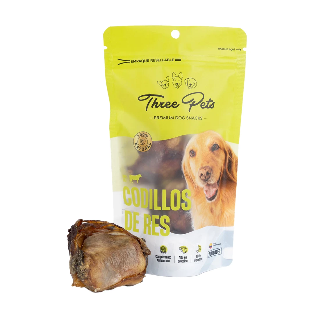 THREE PETS PERRO CODILLOS DE RES