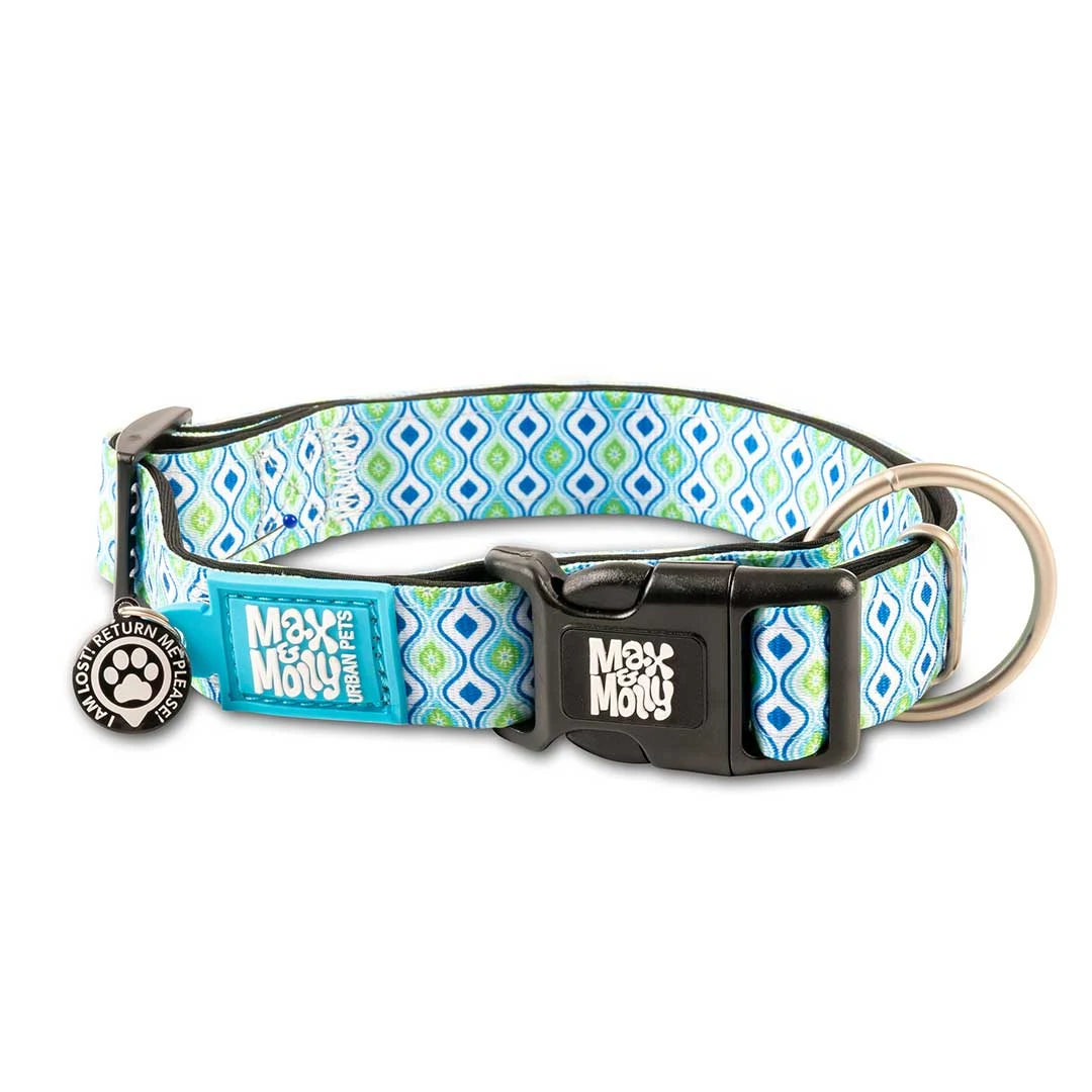 MAX & MOLLY COLLAR PERRO RETRO BLUE