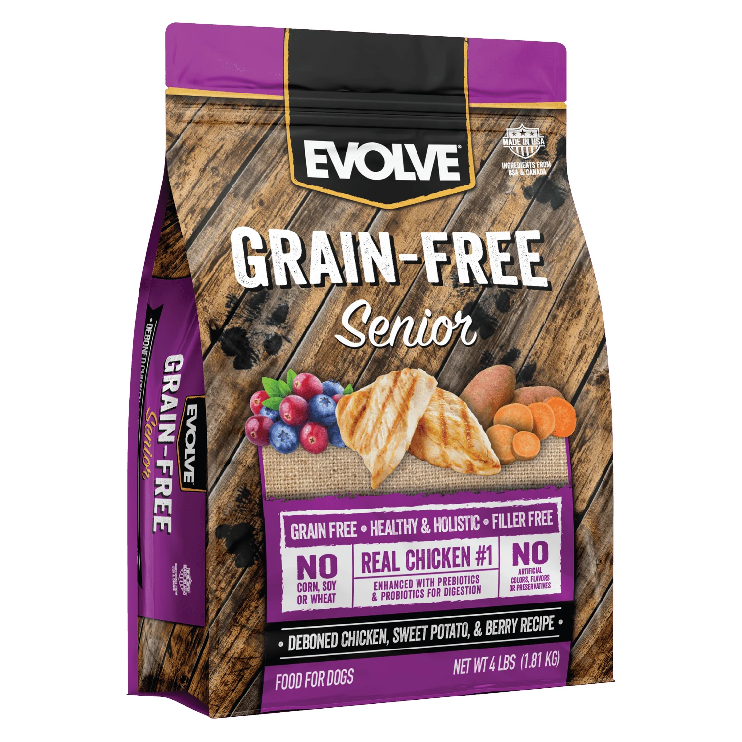 EVOLVE DOG GRAIN FREE SENIOR CHICKEN