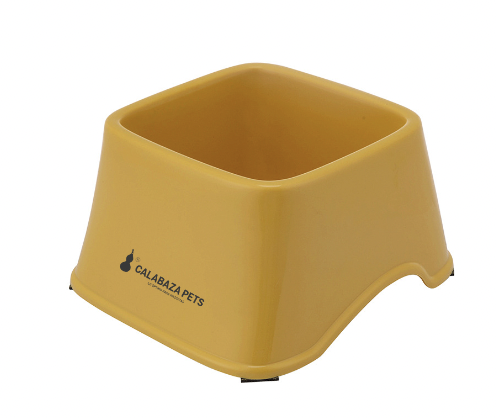 Comedero indivudual para perros altos (Amarillo 20.2 x 21.7 x 11.4 cm)