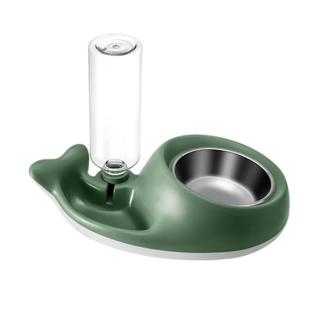 Comedero y dispensador de agua Ballena (Verde 36*24.5*21 cm)