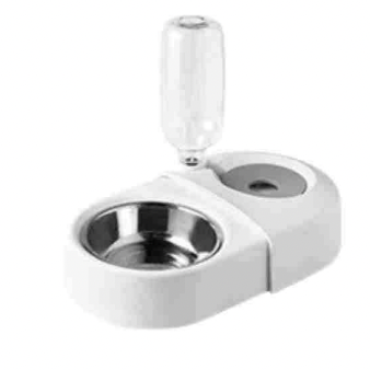Comedero y bebedero Premium (Blanco 33.5*27*19.6 cm)
