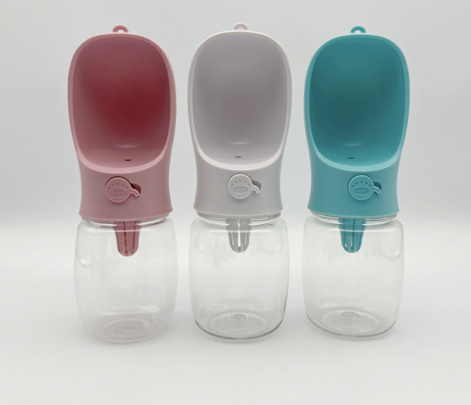 Bebedero portable con botón de activación y bloqueo (A -Sin filtro, 550ml, Azul)
