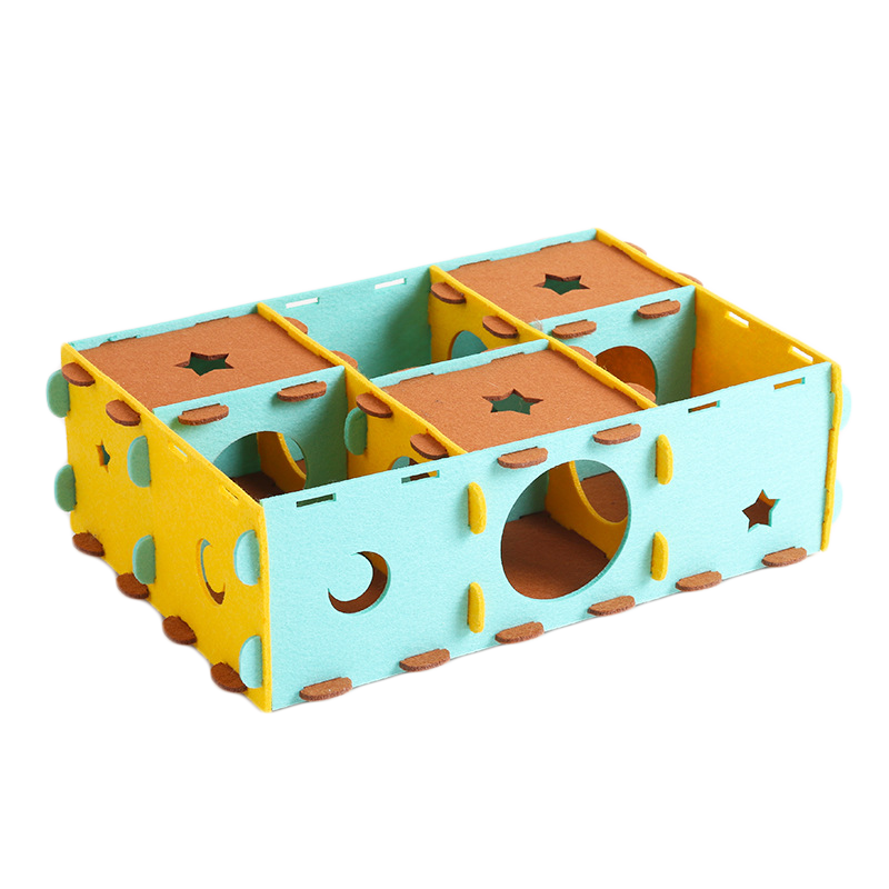 Laberinto de Fieltro para Hamster (M 20*30*10cm, Azul)