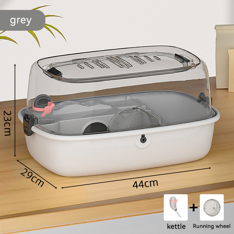 [GM-V6262] Casa para Hamster con bebedero (A- CON TETERA, GRIS)