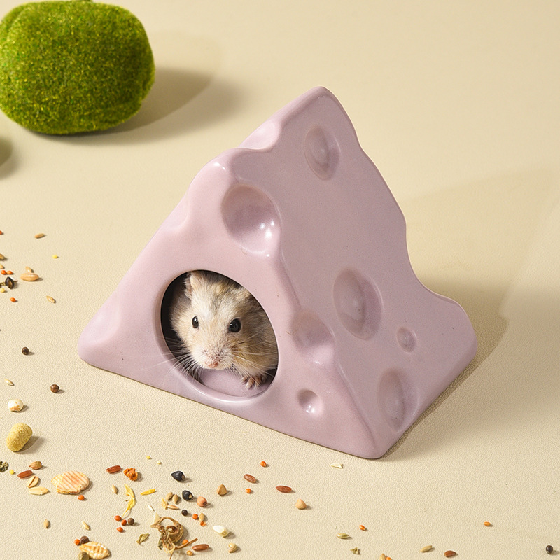 Casita refrigerante forma de queso para hamster (MORADO)