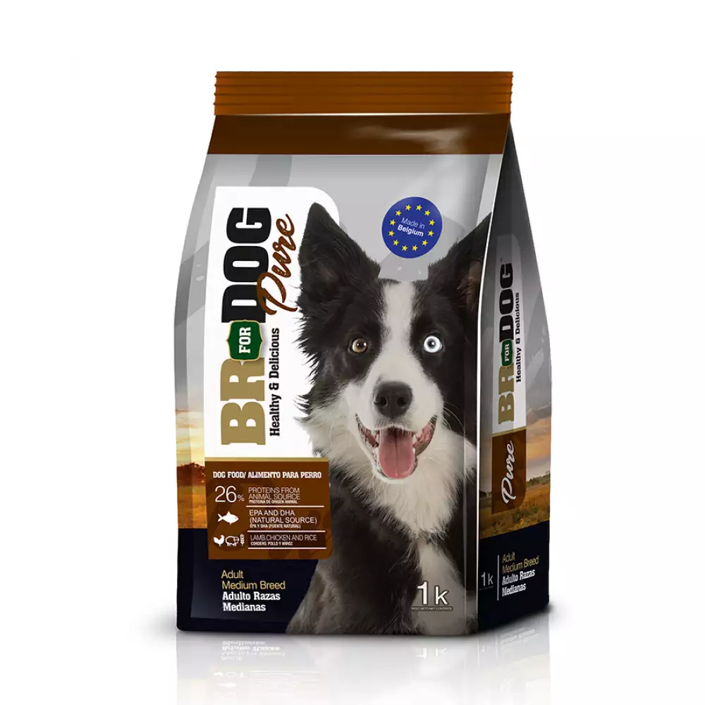 BR FOR DOG PURE ADULTO RAZA MEDIANA (1 KG)