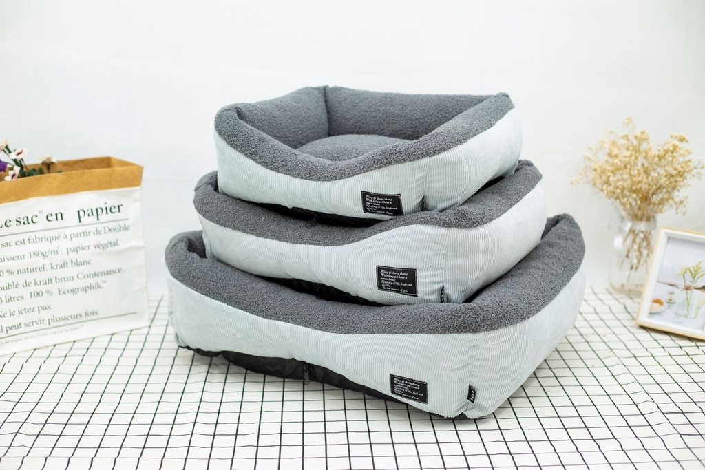 Cama cuadrada cake colors (S 50x40x20 cm, Gris)