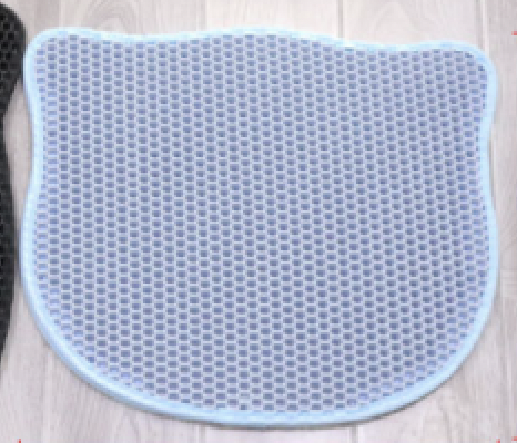 Tapete de formas de gato Capa doble (S 49*43 cm, Azul)