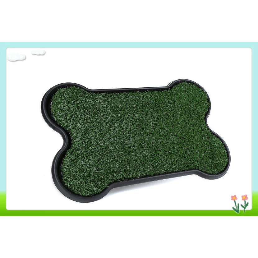 Tapete de pasto sintético en forma de hueso