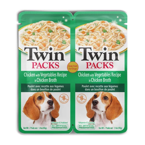 INABA PERRO TWIN PACK 80GR SABOR (Pollo con Vegetales en Caldo de Pollo)